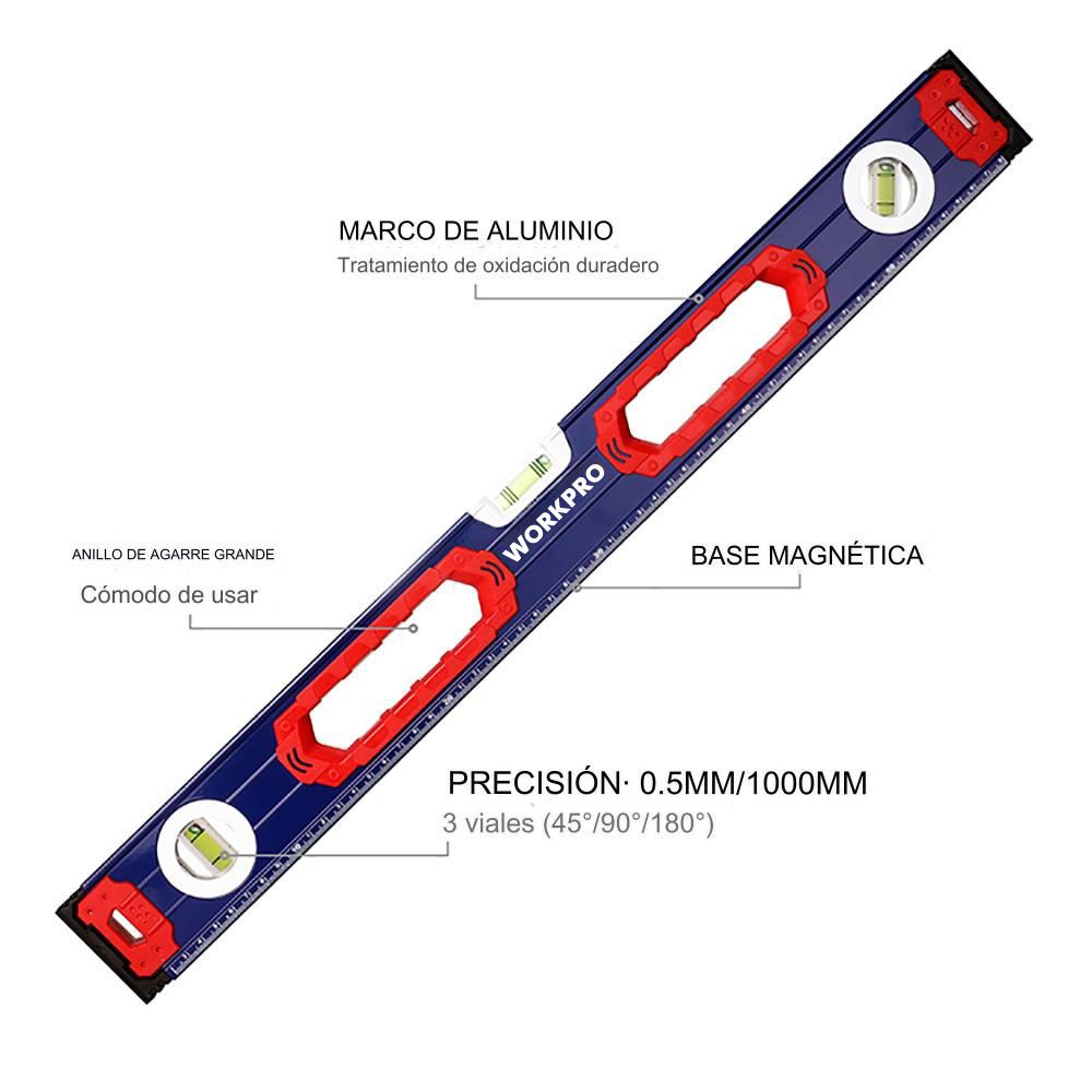 NIVEL DE BURBUJA CON BASE MAGNÉTICA 60 cm - Imagen 8