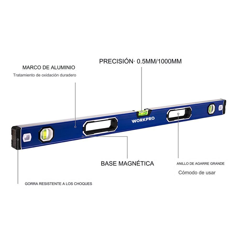 NIVEL DE BURBUJA PRO CON BASE MAGNÉTICA 60 cm - Imagen 8