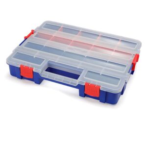 ORGANIZADOR DE COMPARTIMENTOS APILABLE CON TAPA 18 DIVISIONES