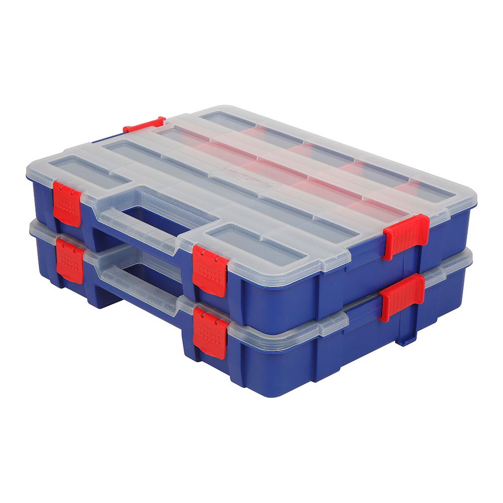ORGANIZADOR DE COMPARTIMENTOS APILABLE CON TAPA 18 DIVISIONES - Imagen 2