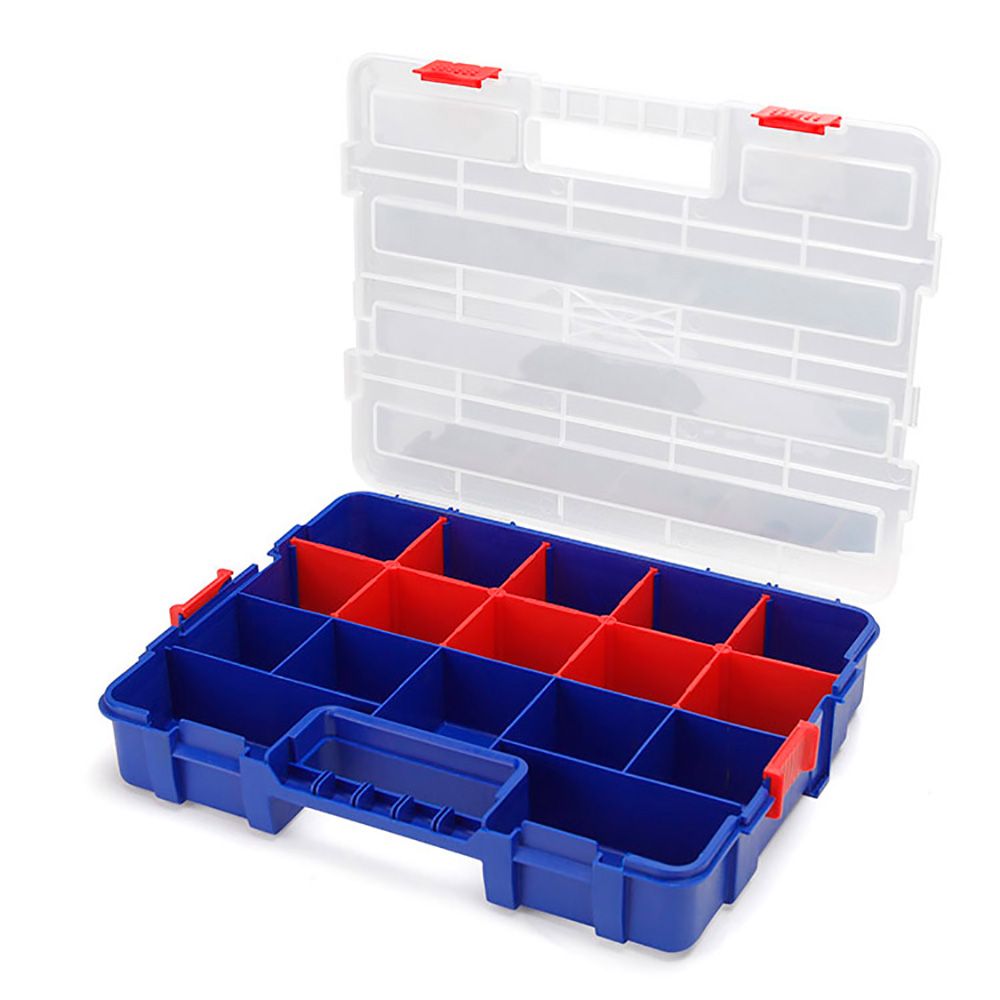 ORGANIZADOR DE COMPARTIMENTOS APILABLE CON TAPA 18 DIVISIONES - Imagen 3