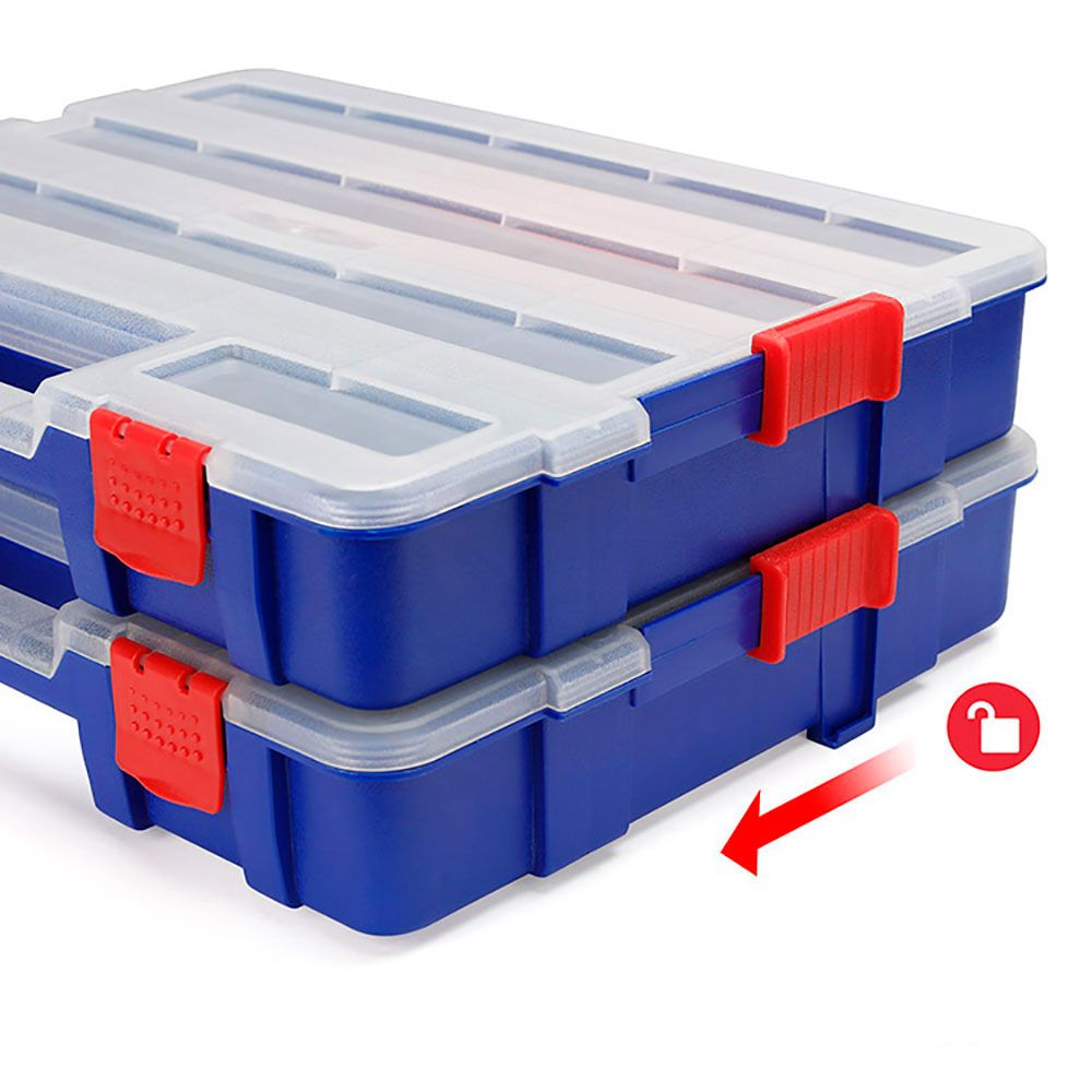 ORGANIZADOR DE COMPARTIMENTOS APILABLE CON TAPA 18 DIVISIONES - Imagen 7
