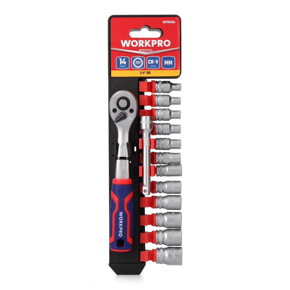 LLAVE DE VASO ¼ pulg, JUEGO 14 PIEZAS