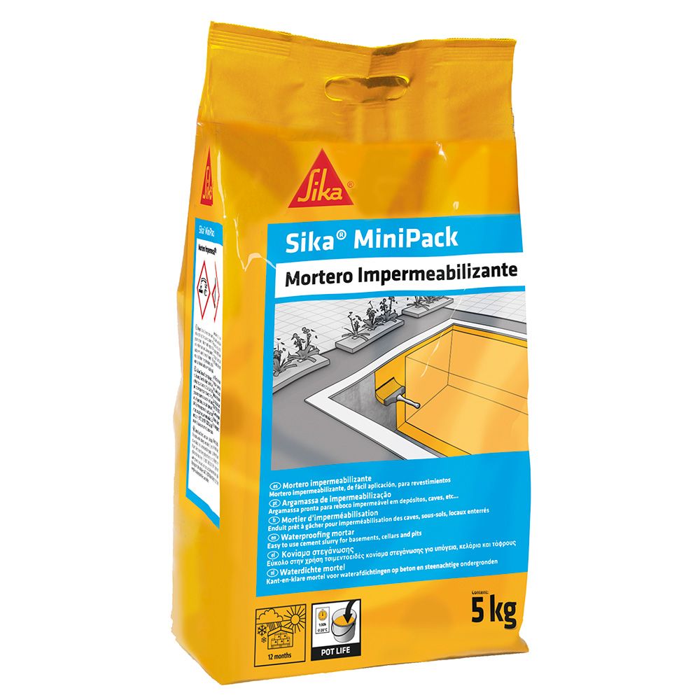 MORTERO DE IMPERMEABILIZACIÓN SIKA MINIPACK 5 kg