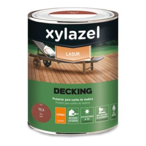 LASUR SUELOS DE MADERA AL AGUA INTERIOR/EXTERIOR TECA SATINADO 750 ml