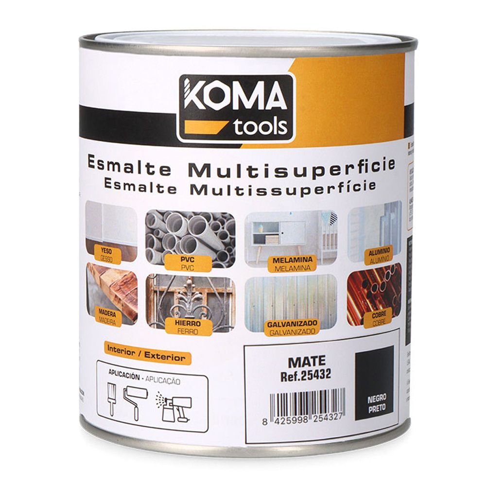ESMALTE MULTISUPERFICIES NEGRO MATE 750 ml