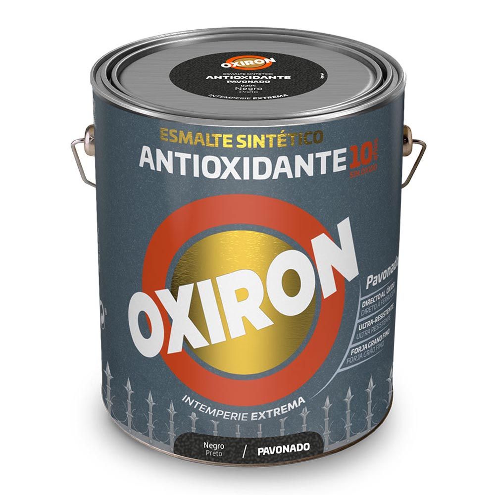 ESMALTE SINTÉTICO METÁLICO ANTIOXIDANTE NEGRO PAVONADO 750 ml