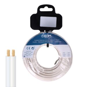 CARRETE CABLE PARALELO 2x0,75mm BLANCO 20m (AUDIO)