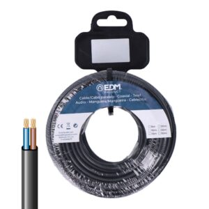 CARRETE MANGUERA PLANA H05VVH2-F 2 x 1,00 mm² NEGRA, 15 m