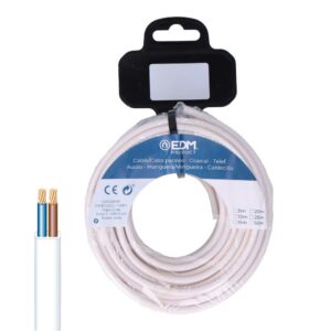 CARRETE MANGUERA PLANA H05VVH2-F 2 x 1,00 mm² BLANCA, 20 m