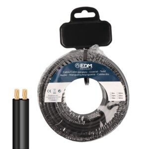 CARRETE CABLE PARALELO 2x0,75mm² NEGRO 5m.