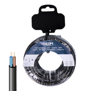 CARRETE MANGUERA TUBULAR H05VV-F 2 x 0,75 mm² NEGRA, 10 m