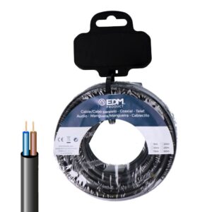 CARRETE MANGUERA TUBULAR H05VV-F 2 x 0,75 mm² NEGRA, 15 m