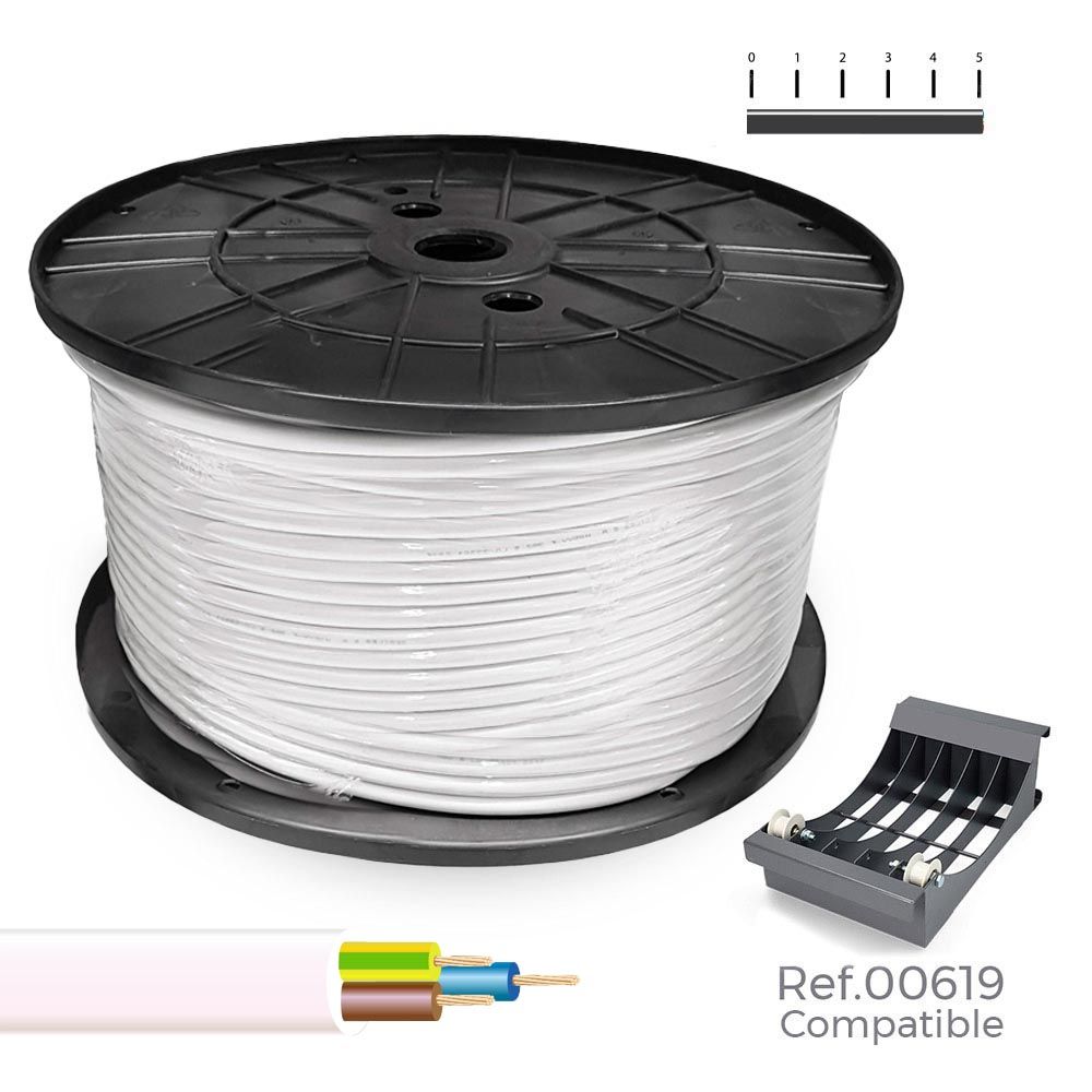 MANGUERA TUBULAR VV-K06/1KV 3 G 2,50 mm² BLANCA, 150 m. (BOBINA GRANDE)