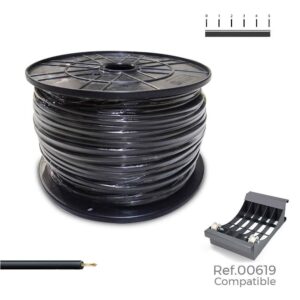 CABLECILLO H07V-K 1,50 mm² NEGRO,1000 m. (BOBINA GRANDE)