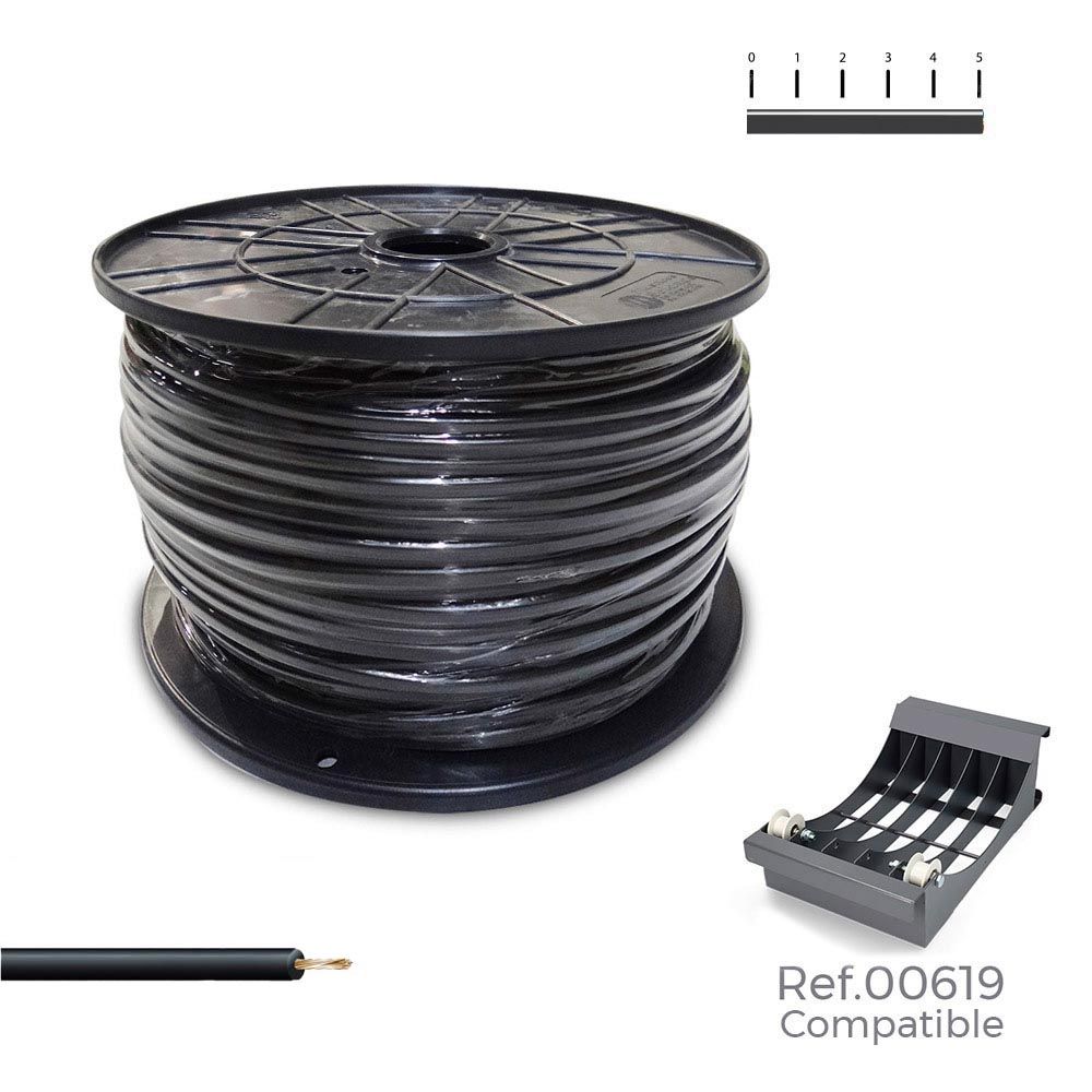 CABLECILLO H07V-K 1,50 mm² NEGRO,1000 m. (BOBINA GRANDE)