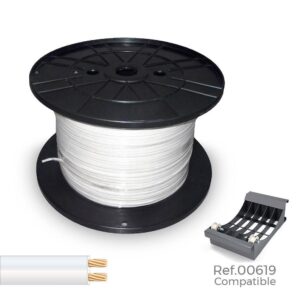 CABLE PARALELO 48V 2 x 1,00 mm² BLANCO 1000 m (BOBINA GRANDE)