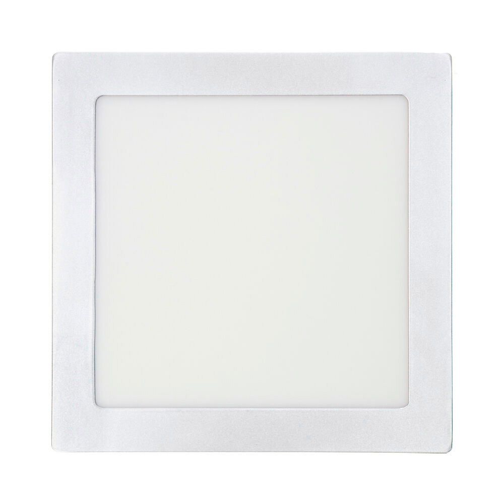 DOWNLIGHT LED SUPERFICIE CUADRADO CROMADO 20 W 1500 lm 4000 K LUZ DIA 22 x 22 x 3 cm - Imagen 2