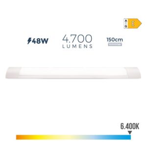 REGLETA LED 48 W 6500 K LUZ FRIA 4700 lm 150 x 3,1 x 12 cm