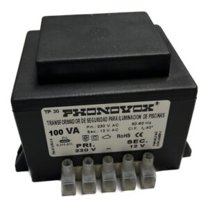 TRANSFORMADOR POOL 100VA 230/12V 50-60Hz. IP-00 REGLETA TP31100