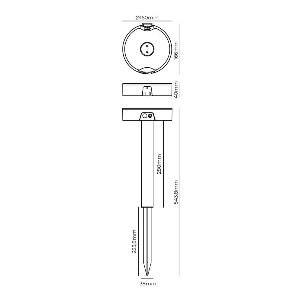 APLIQUE SOLAR - ESTACA 4W 500 LM EDM - Imagen 9