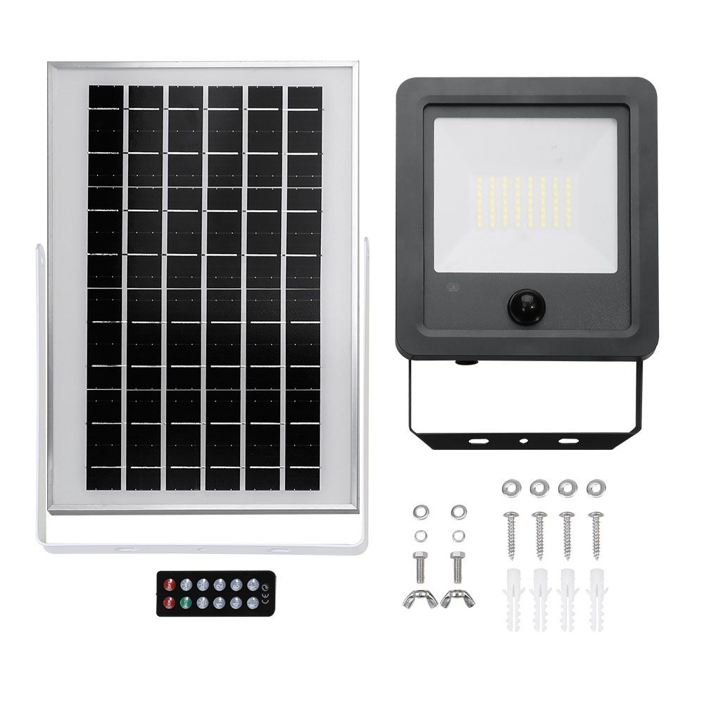 FOCO PROYECTOR SOLAR CON SENSOR 300 W 3500 lm 6500 K LUZ FRÍA - Imagen 4