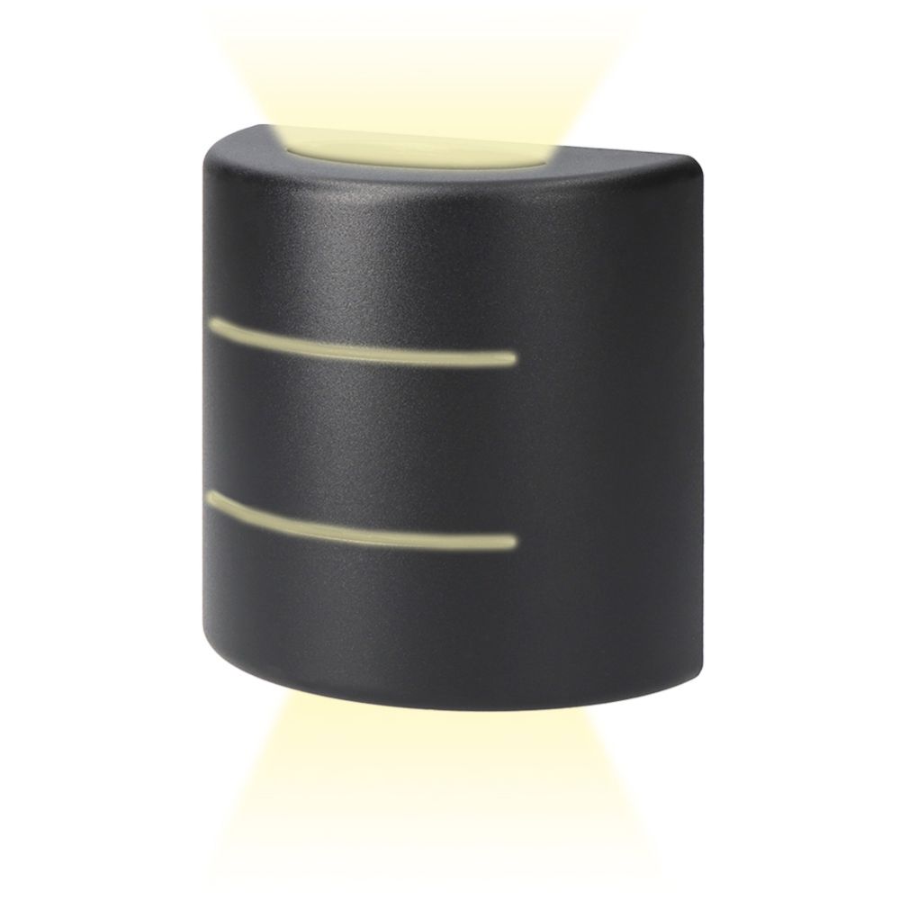 APLIQUE LED OVALADO CON RAYAS 6 W 516 lm 4000 K LUZ DIA IP54 12 x 12 x 6 cm - Imagen 2