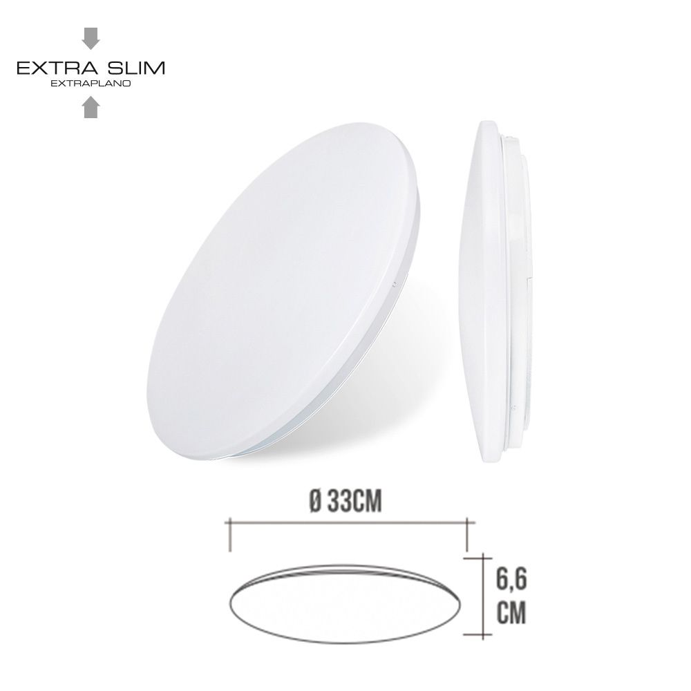 APLIQUE LED CIRCULAR DE SUPERFICIE 18W 6500 k 1820 lm Ø32,5 x 6,2 cm - Imagen 2