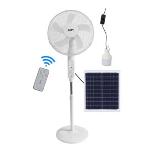 VENTILADOR DE PIE SOLAR, BLANCO POTENCIA 25 W, ASPAS Ø40 cm