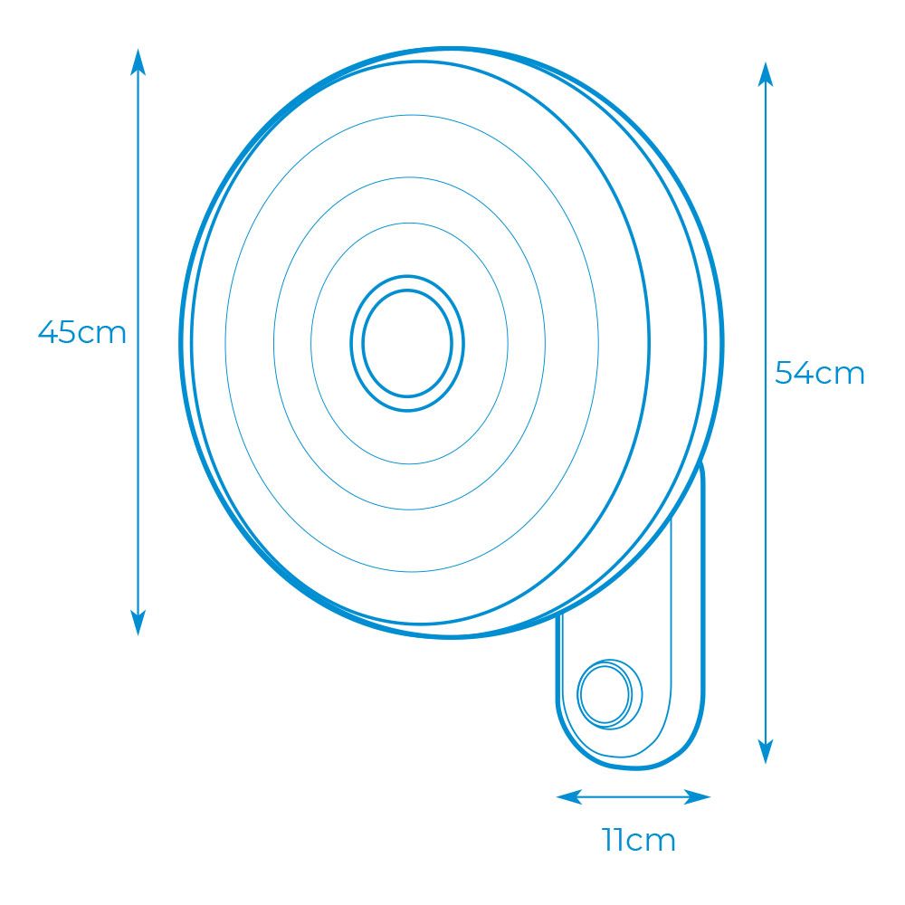 VENTILADOR PARED BLANCO, POTENCIA 55 W, 57,24 dB, ASPAS Ø40 cm - Imagen 3