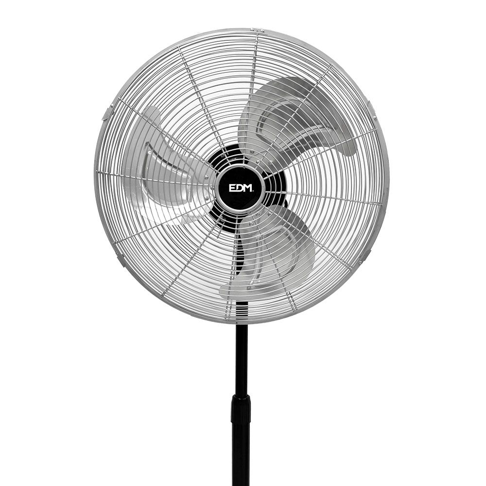 VENTILADOR DE PIE INDUSTRIAL, NEGRO/CROMADO, POTENCIA 80 W, 61,7 dB, ASPAS Ø50 cm, ALTURA REGULABLE 60-90 cm - Imagen 2
