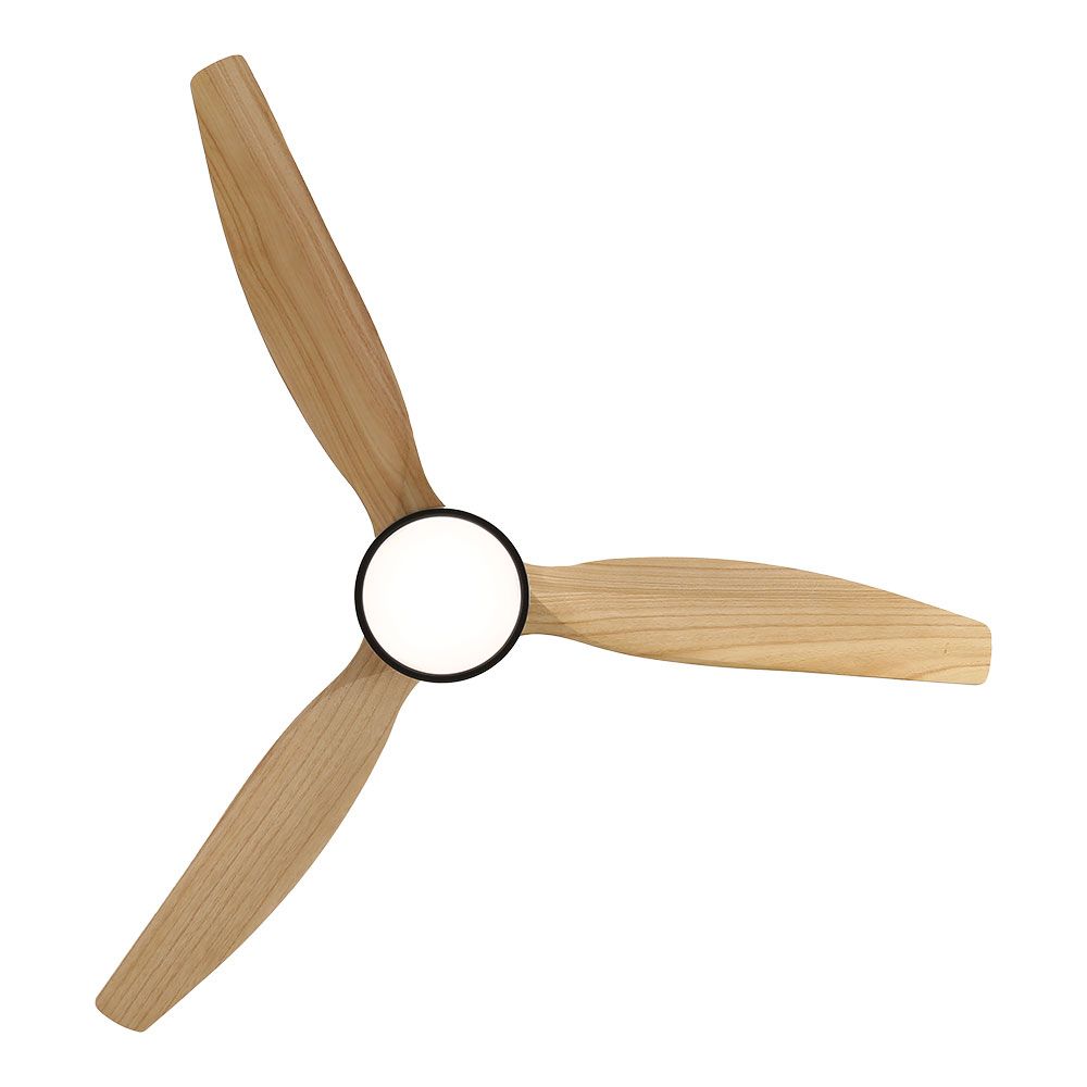 VENTILADOR DE TECHO MODELO INTELIGENTE KARA CON 3 ASPAS COLOR MADERA Ø132cm LUZ LED 3000/4000/6000K, 3CCT, 30 W, NEGRO - Imagen 4