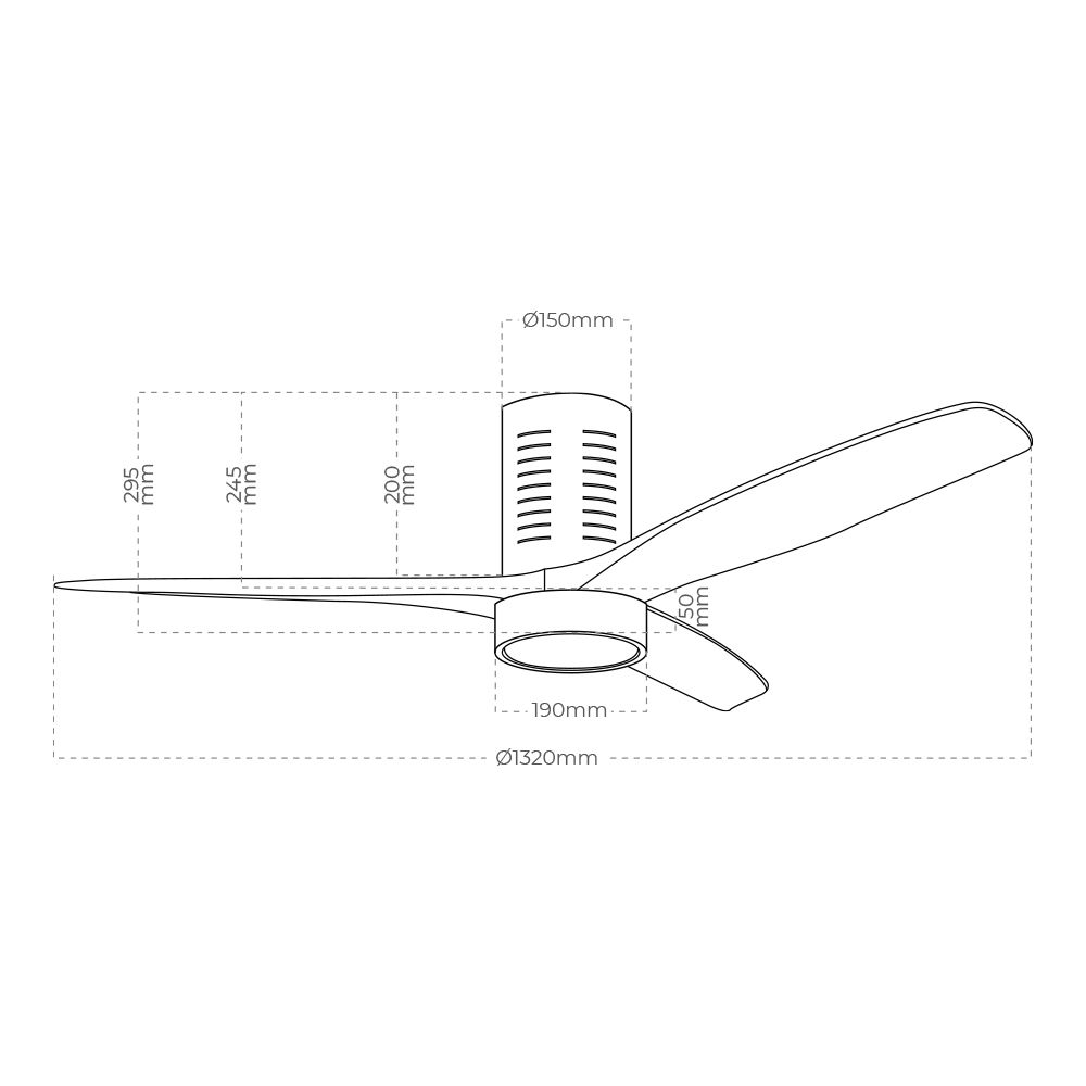 VENTILADOR DE TECHO MODELO INTELIGENTE KARA CON 3 ASPAS COLOR MADERA Ø132cm LUZ LED 3000/4000/6000K, 3CCT, 30 W, NEGRO - Imagen 6