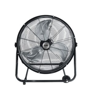 VENTILADOR INDUSTRIAL DE SUELO, CON RUEDAS, NEGRO 180 W, 59,8 dB, ASPAS Ø60 x 70 cm