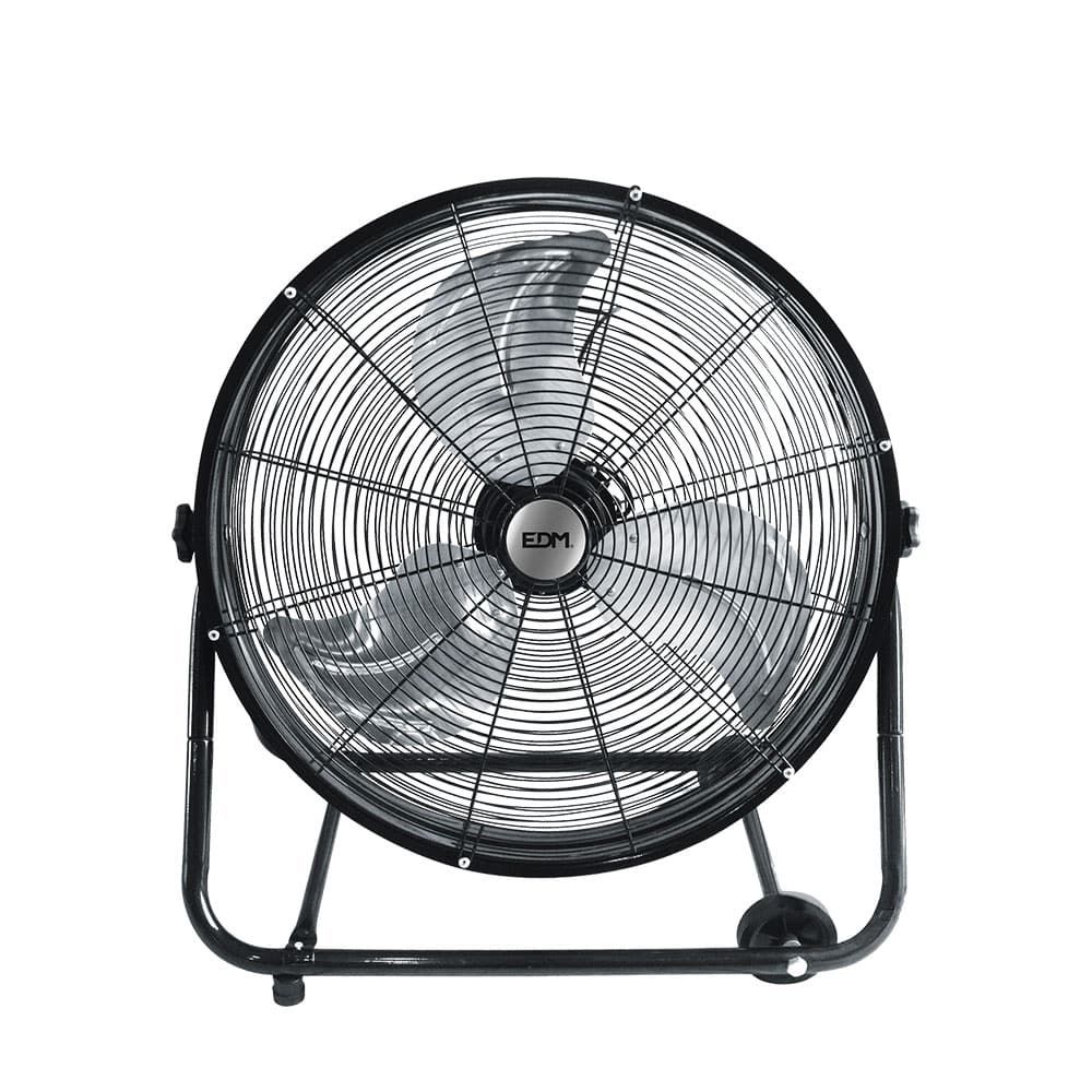 VENTILADOR INDUSTRIAL DE SUELO, CON RUEDAS, NEGRO 180 W, 59,8 dB, ASPAS Ø60 x 70 cm