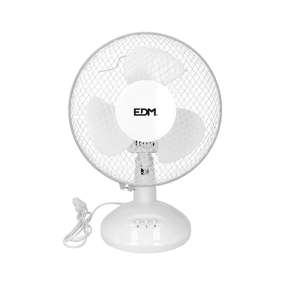 VENTILADOR DE SOBREMESA BLANCO: 25 W, 41 dB, ASPAS: Ø23 , 27 x 24 x 36 cm