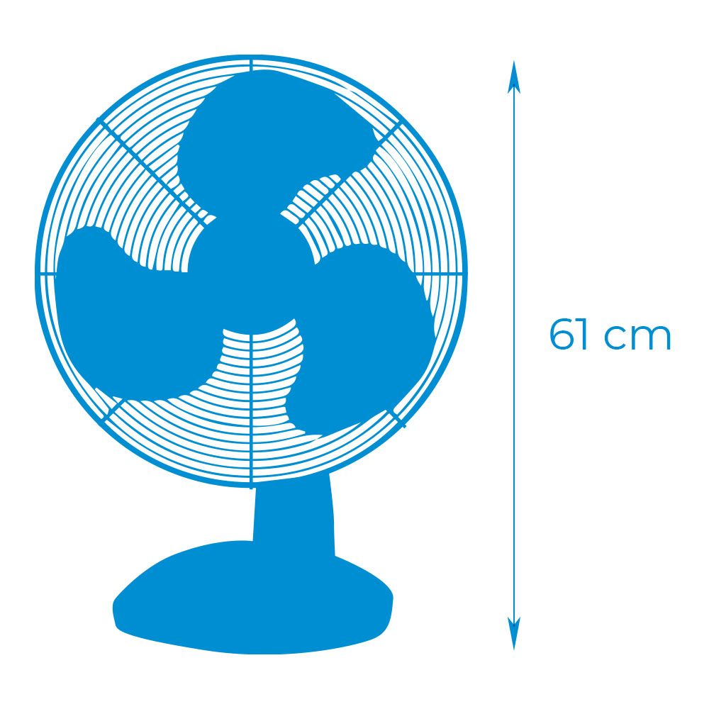 VENTILADOR DE SOBREMESA BLANCO: 45W, 54,14 dB, ASPAS: Ø40 x 61 cm - Imagen 4