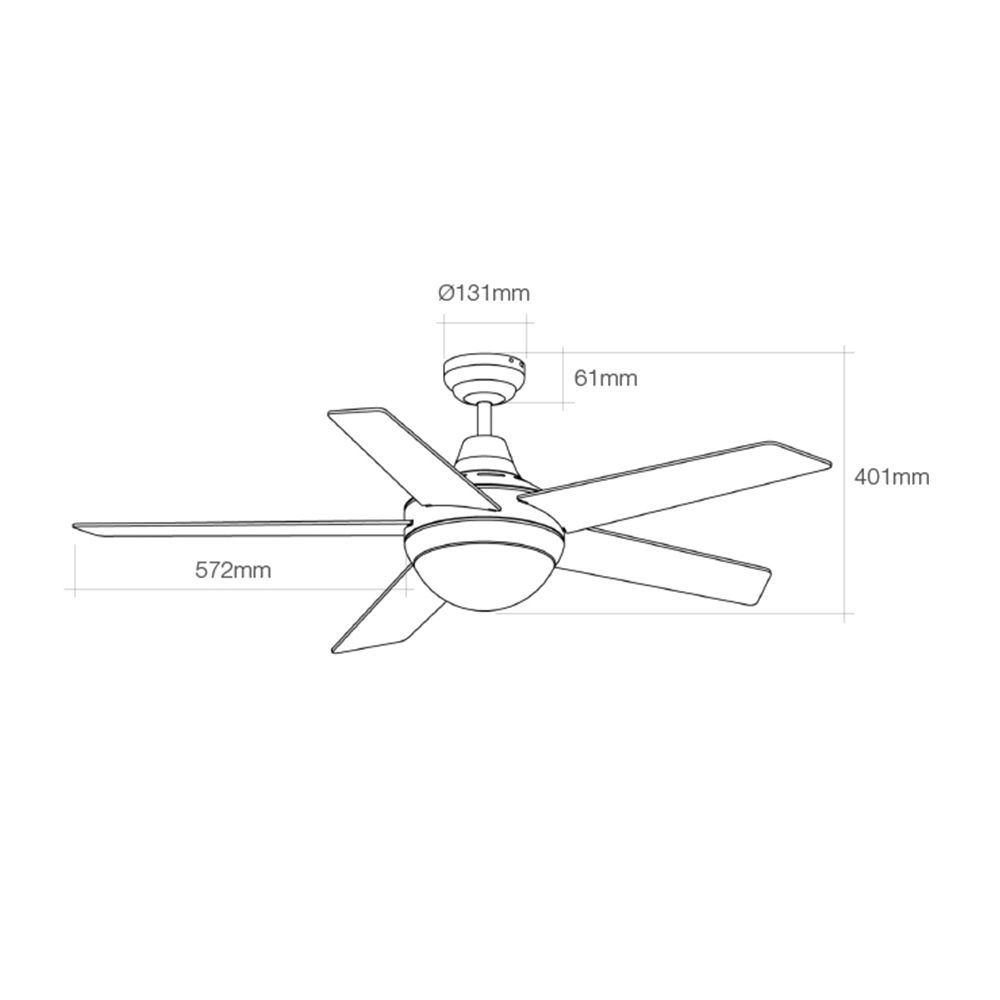 VENTILADOR DE TECHO MODELO ADRIATICO. COLOR BLANCO. POTENCIA: 60W ASPAS: Ø132cm CON MANDO A DISTANCIA EDM - Imagen 2