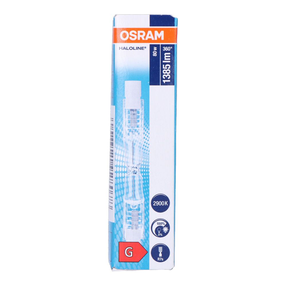 BOMBILLA HALOGENA LINEAL 78 mm HALOLINE 80 W 220 V, EQU. 100 W - Imagen 2
