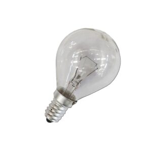 BOMBILLA INCANDESCENTE ESFERICA CLARA 60 W E14 (SOLO USO INDUSTRIAL)