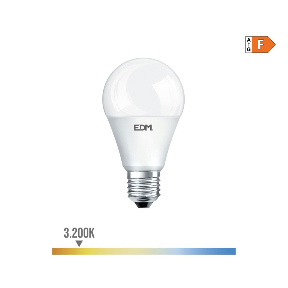 BOMBILLA STANDARD LED CREPUSCULAR E27 10 w 810 lm 3200 k LUZ CALIDA Ø6 x 11 cm