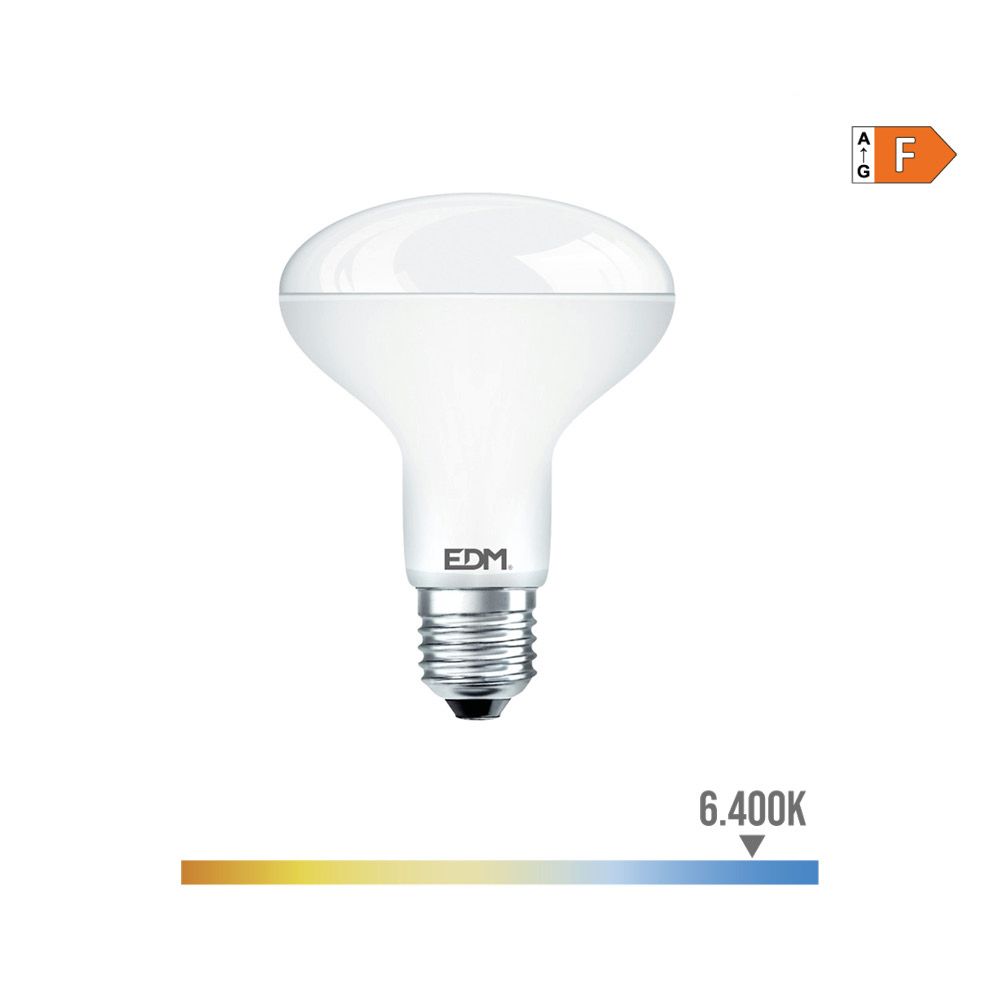 BOMBILLA REFLECTORA LED R80 E27 10 W 932 lm 6400 K LUZ FRIA Ø8 x 11 cm