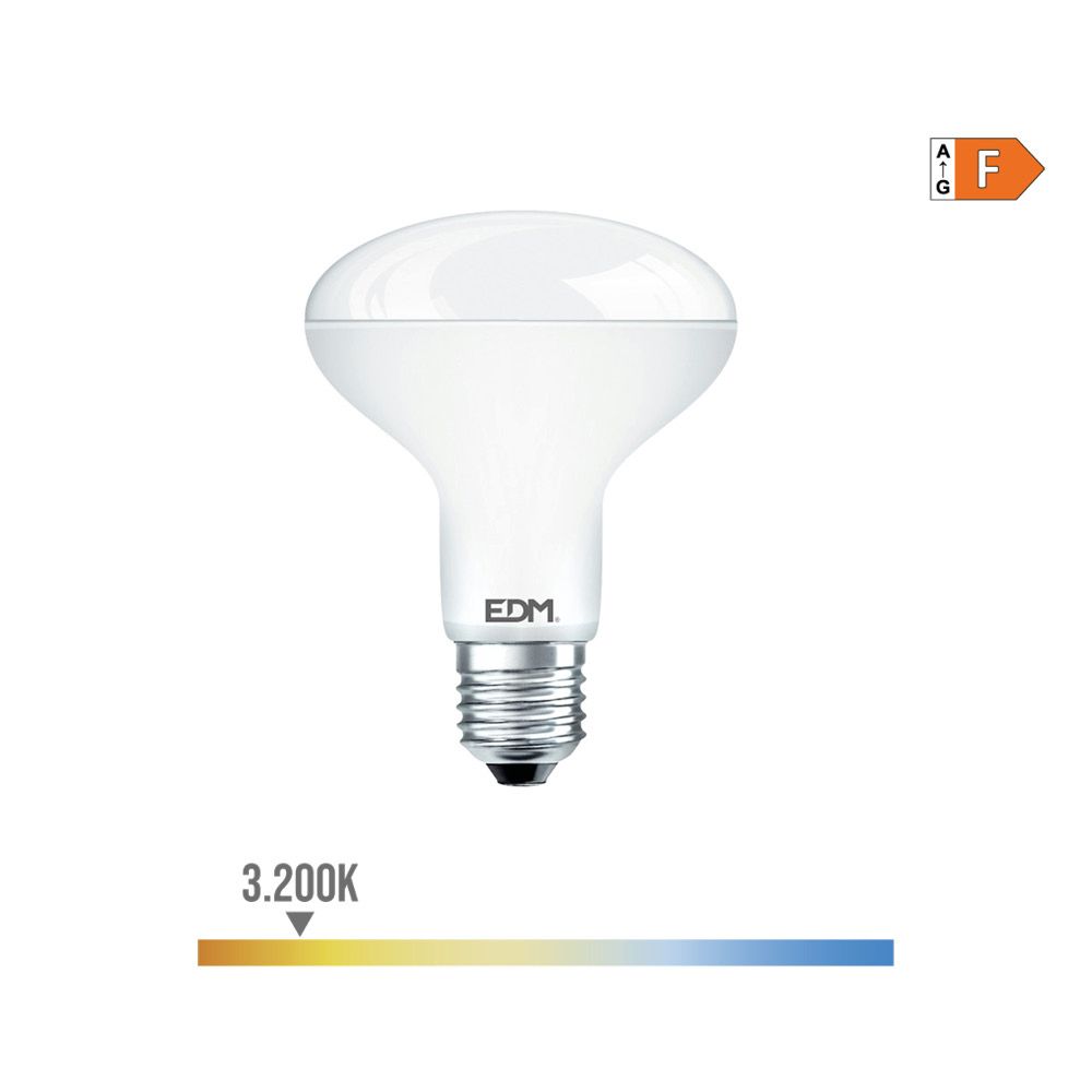 BOMBILLA REFLECTORA LED R80 E27 10 W 932 lm 3200 K LUZ CALIDA Ø8 x 11 cm