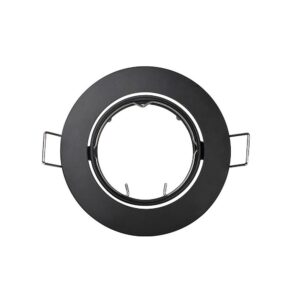 ARO HALOGENO METÁLICO OSCILANTE COLOR NEGRO. Ø8,4cm