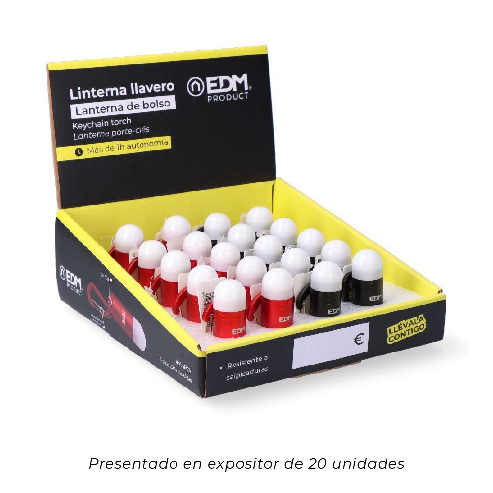 LINTERNA LED LLAVERO NANOKEY, CON MOSQUETON, 3xLR44 INCLUIDAS, COLORES SURTIDOS - Imagen 6