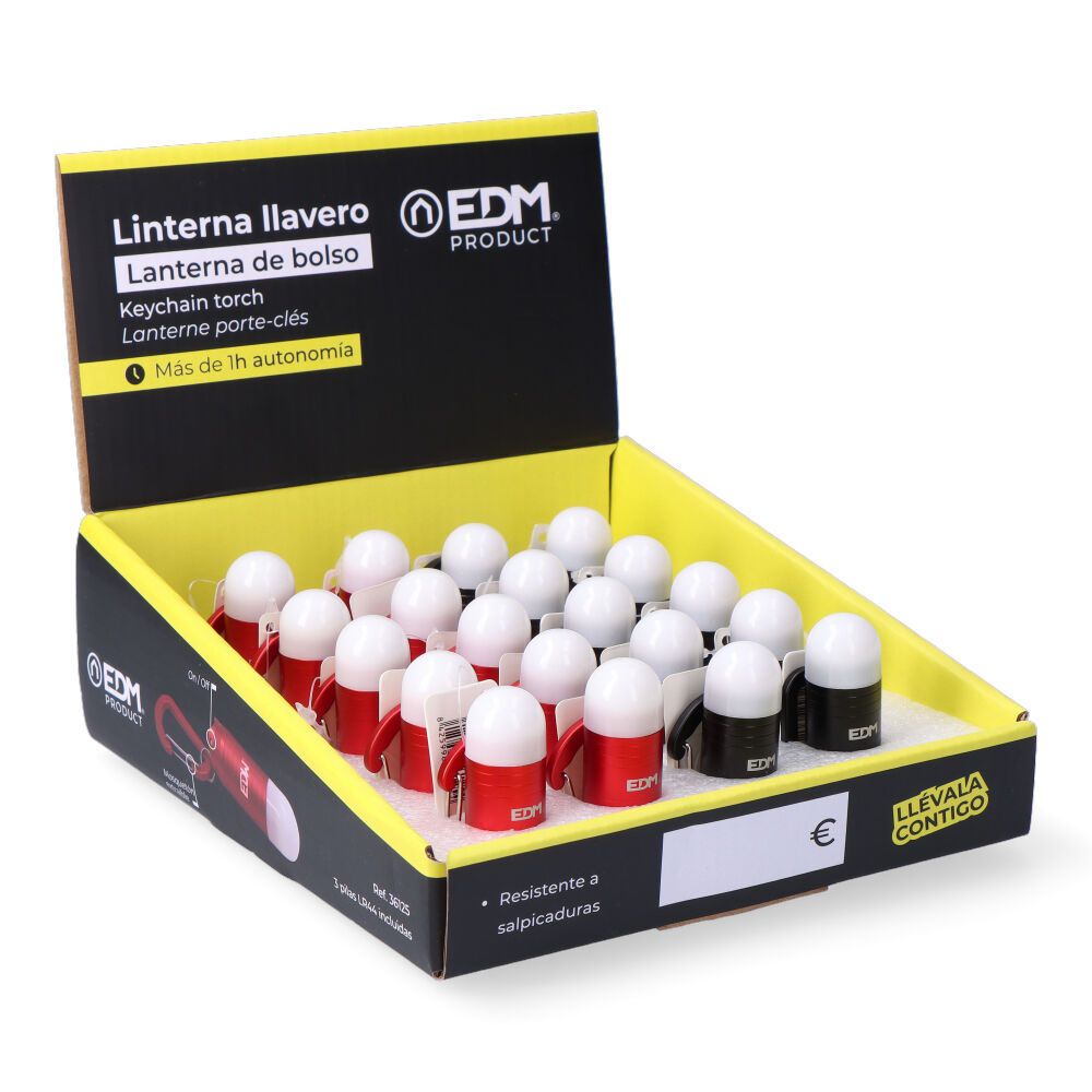 LINTERNA LED LLAVERO NANOKEY, CON MOSQUETON, 3xLR44 INCLUIDAS, COLORES SURTIDOS - Imagen 5