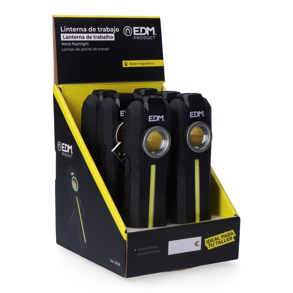 LINTERNA LED DE TRABAJO TRUE WORK COB 5 W 200lm + 200lm + SPOT SUPERIOR 50lm, RECARGABLE - Imagen 8