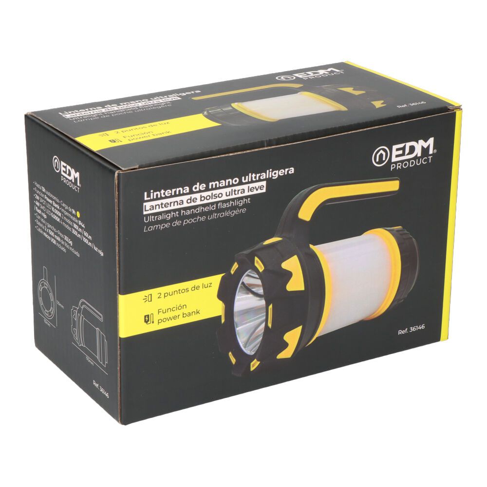 LINTERNA DE MANO ULTRALIGERA LED RECARGABLE 4W - Imagen 6