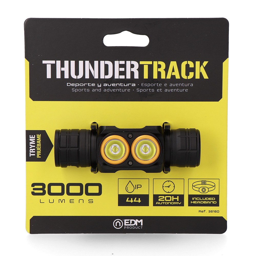 LINTERNA LED FRONTAL THUNDER TRACK 3000 lm, RECARGABLE - Imagen 7
