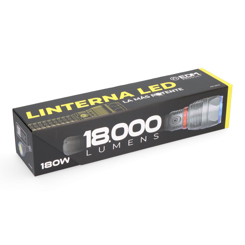 LINTERNA LED DE LARGO ALCANCE 18000 lm - Imagen 8